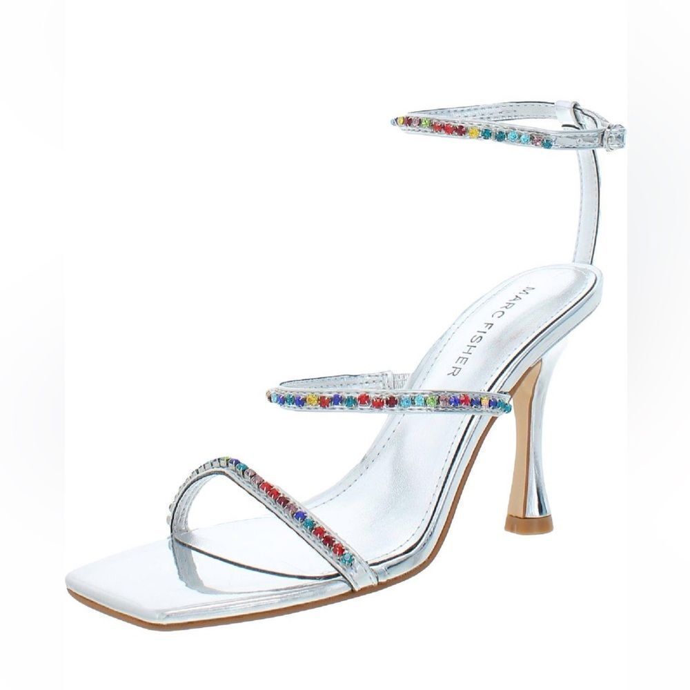 Marc Fisher Satra Rainbow Gem Ankle Strap Heels
